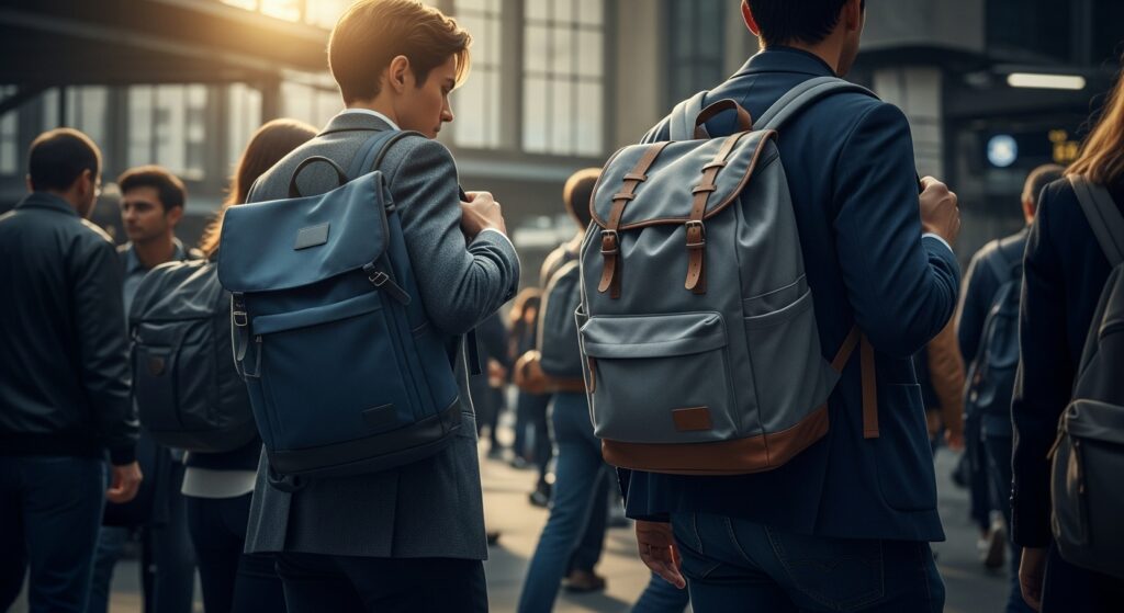 Mochilas em horário de pico: transporte correto e seguro