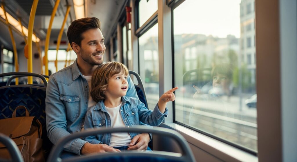 Viajar com crianças no transporte público: dicas sem estresse